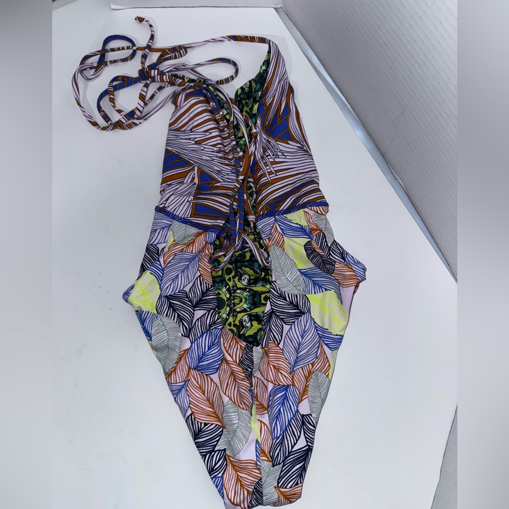 Maaji Multicolor Leaf-Print One-Piece Swimsuit